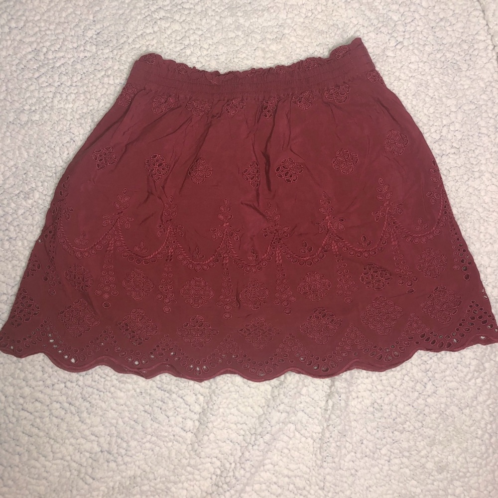 Stitched Red Skirt
